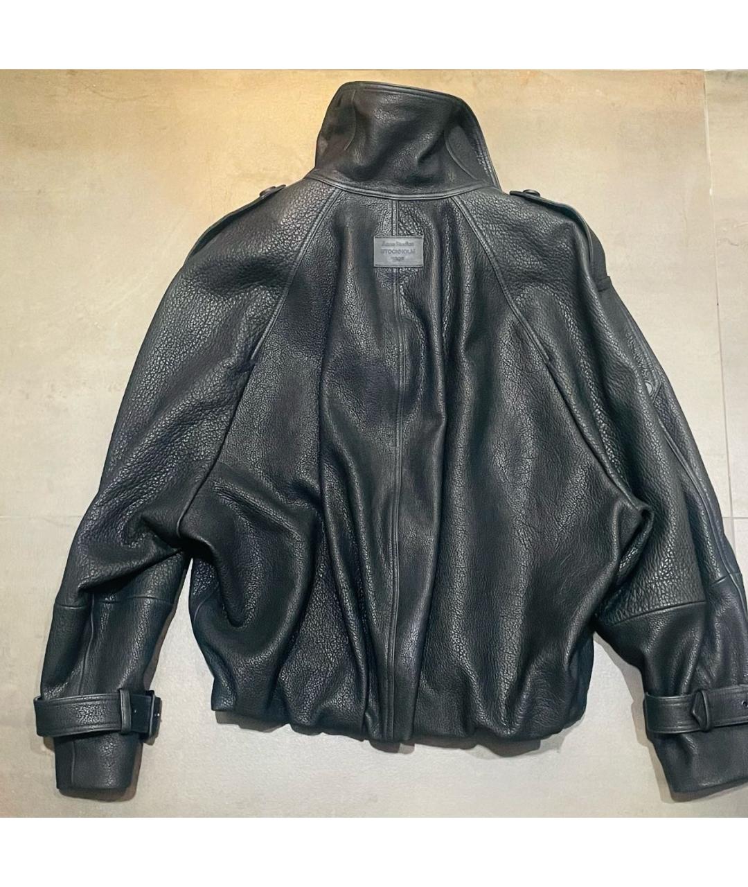 ACNE STUDIOS Черная кожаная куртка, фото 2