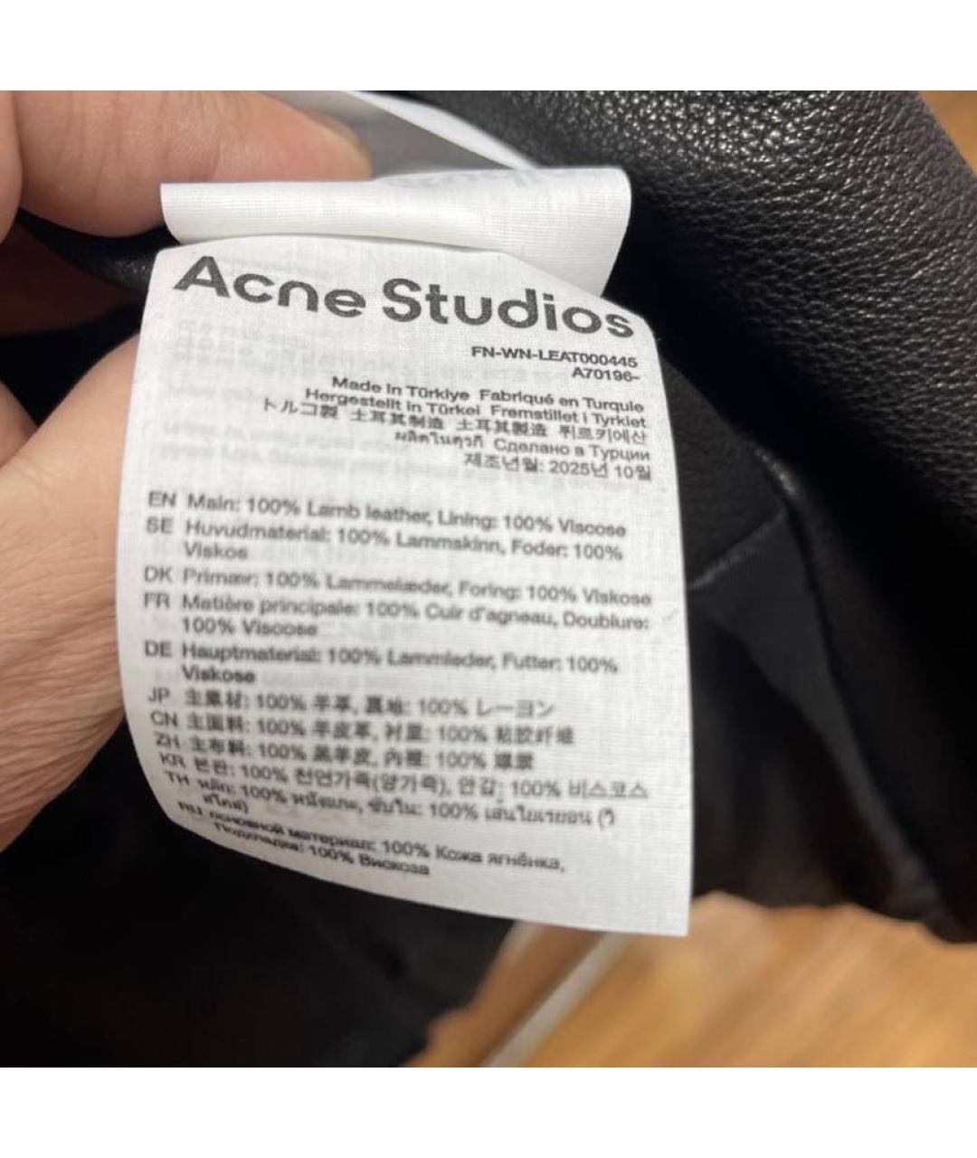 ACNE STUDIOS Черная кожаная куртка, фото 6