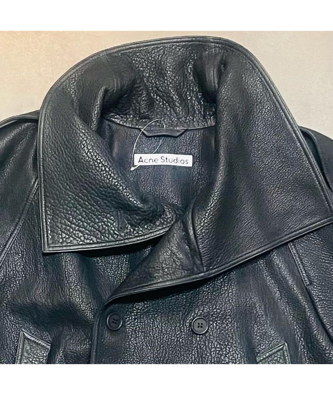 ACNE STUDIOS Черная кожаная куртка, фото 5