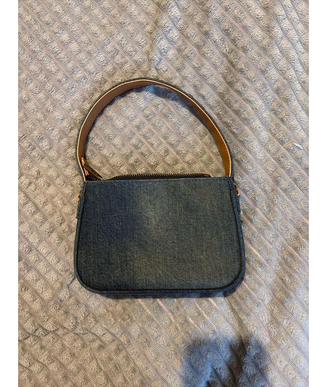 BLUMARINE Синяя деним сумка с короткими ручками, фото 3