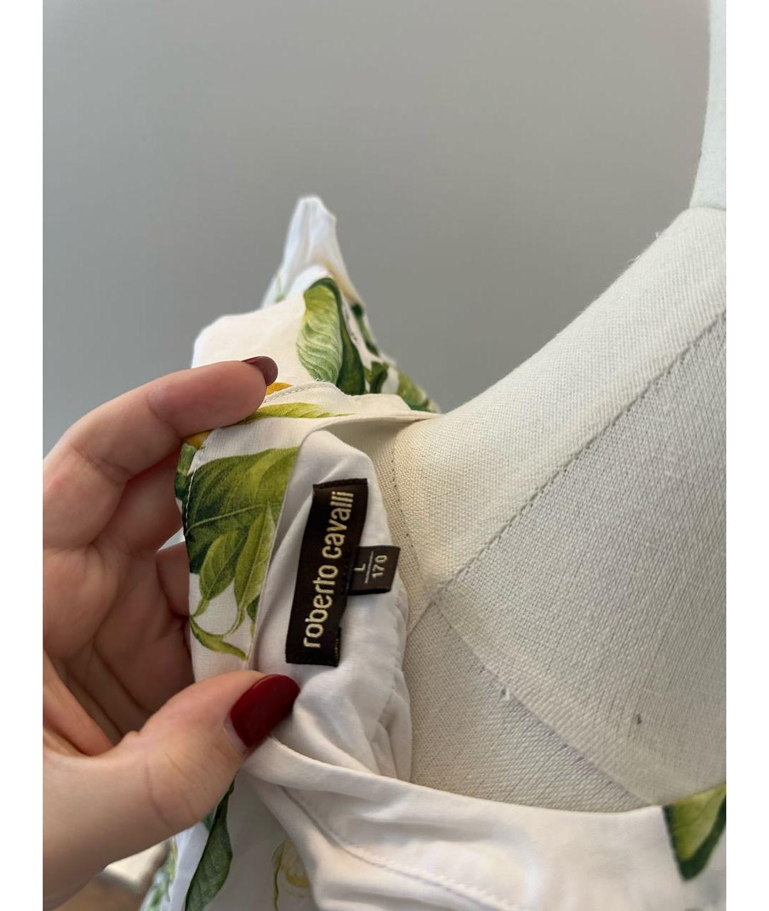 ROBERTO CAVALLI Белый хлопковый сарафан, фото 5