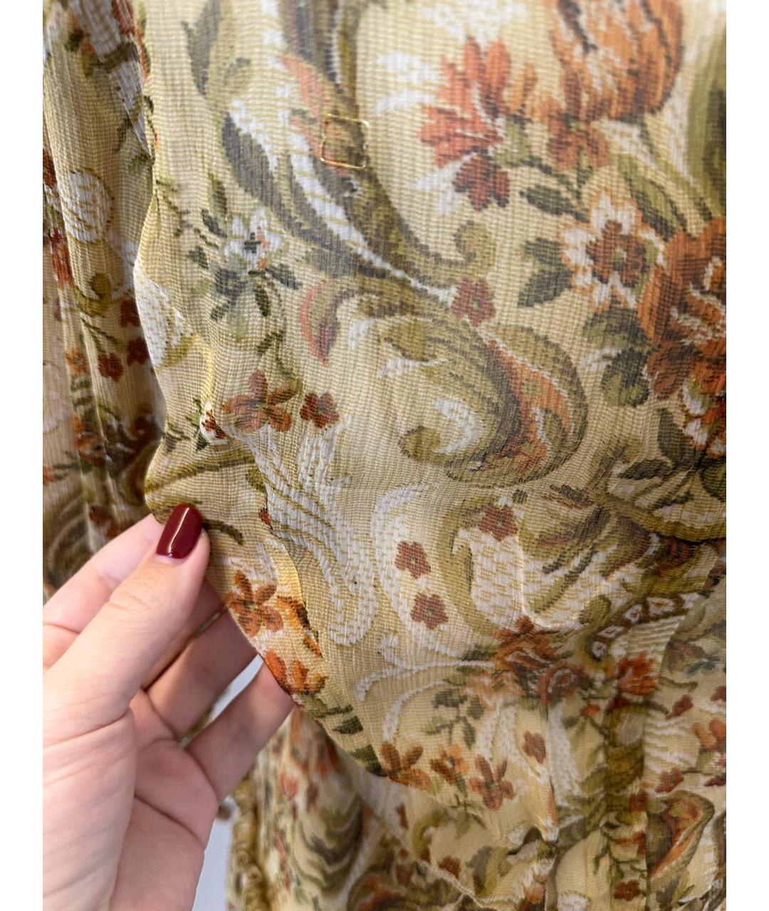 DOLCE&GABBANA Мульти шелковое повседневное платье, фото 5