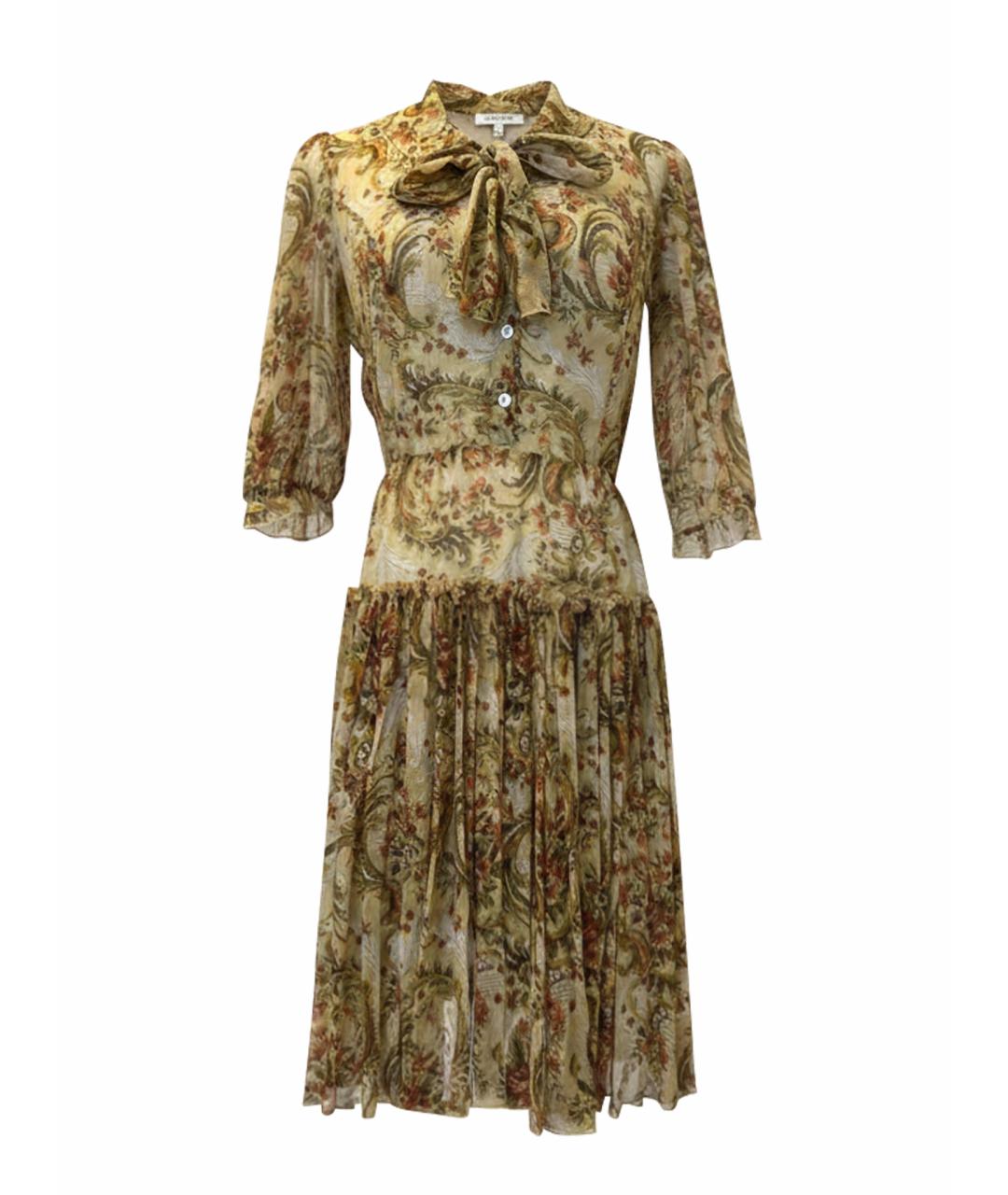 DOLCE&GABBANA Мульти шелковое повседневное платье, фото 9