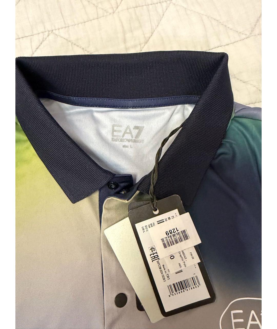 EMPORIO ARMANI Мульти синтетическое поло с коротким рукавом, фото 4