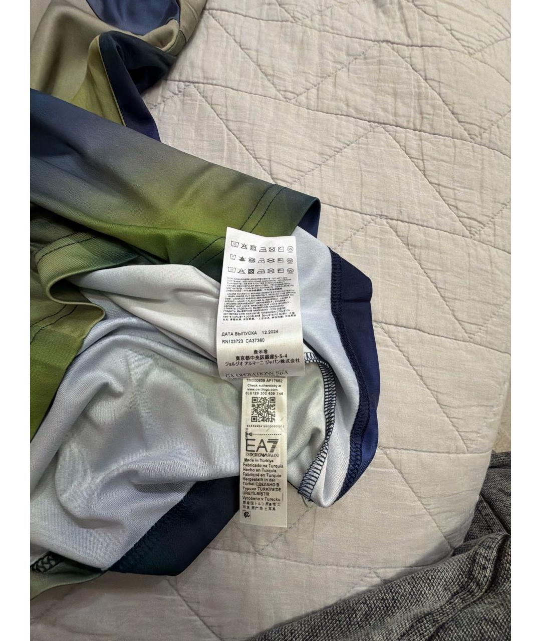 EMPORIO ARMANI Мульти синтетическое поло с коротким рукавом, фото 8