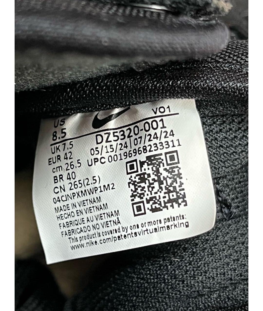 NIKE Черные кожаные высокие кроссовки / кеды, фото 5