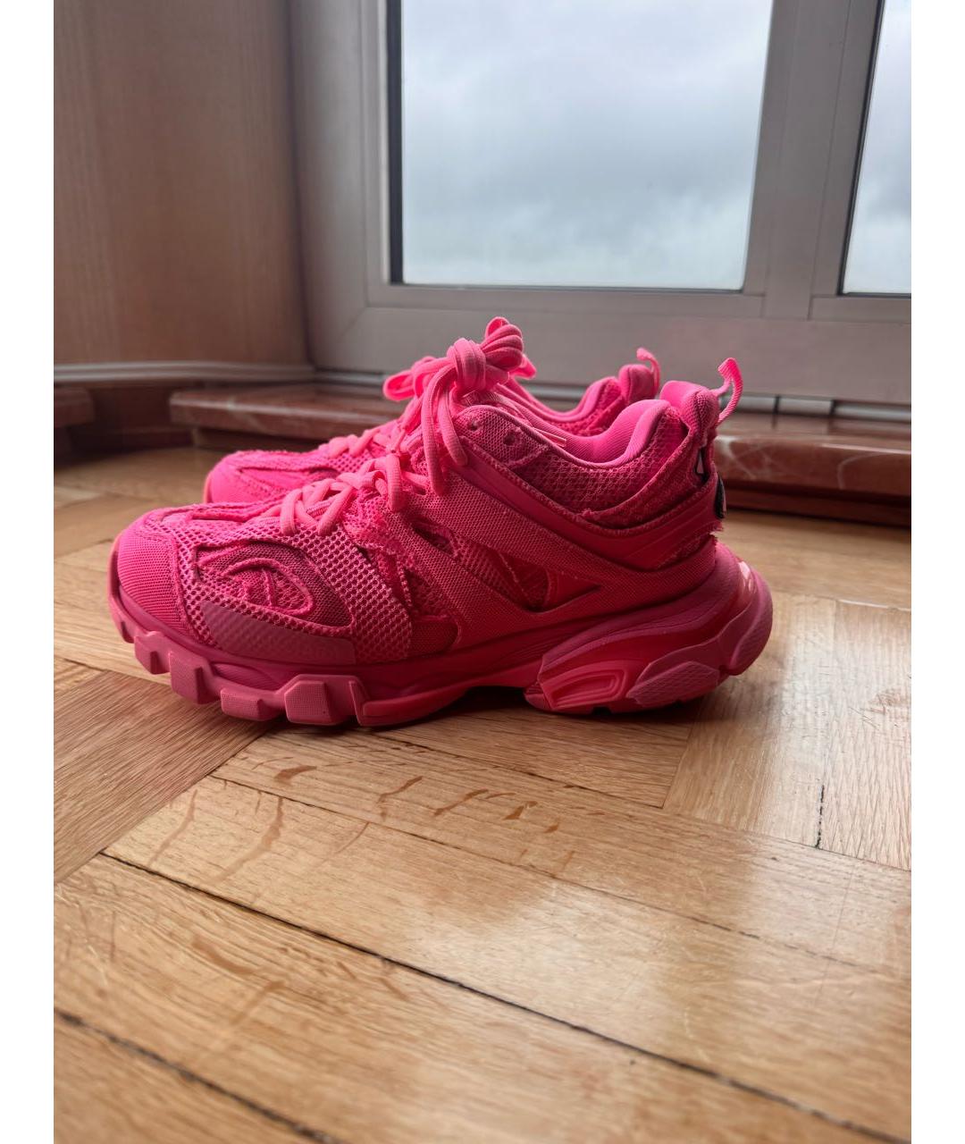 BALENCIAGA Розовые кожаные кроссовки, фото 9