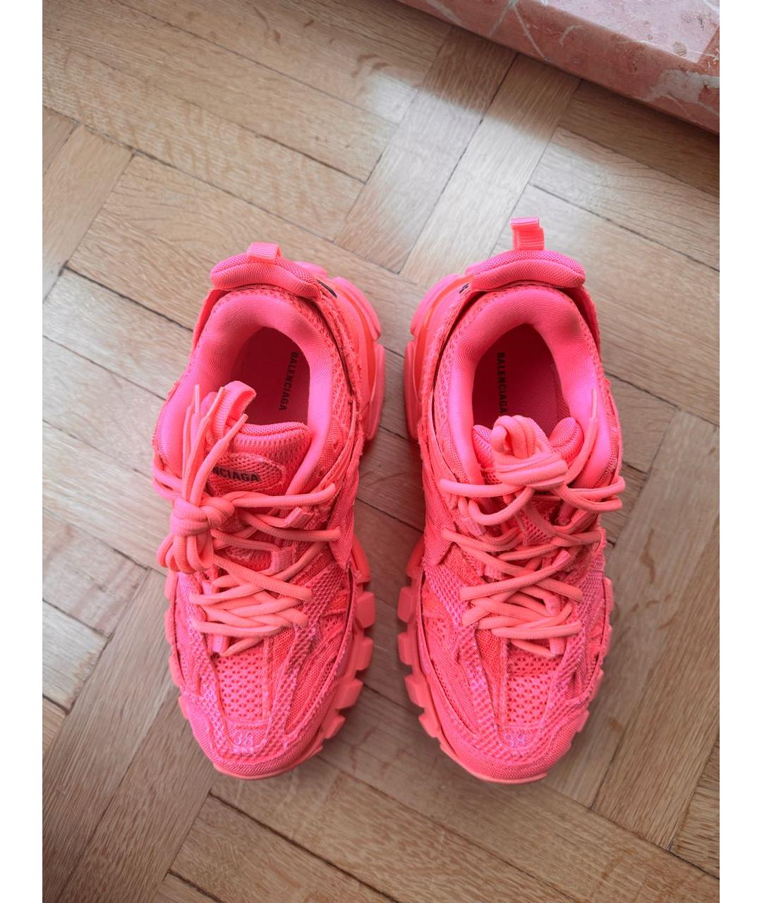 BALENCIAGA Розовые кожаные кроссовки, фото 3
