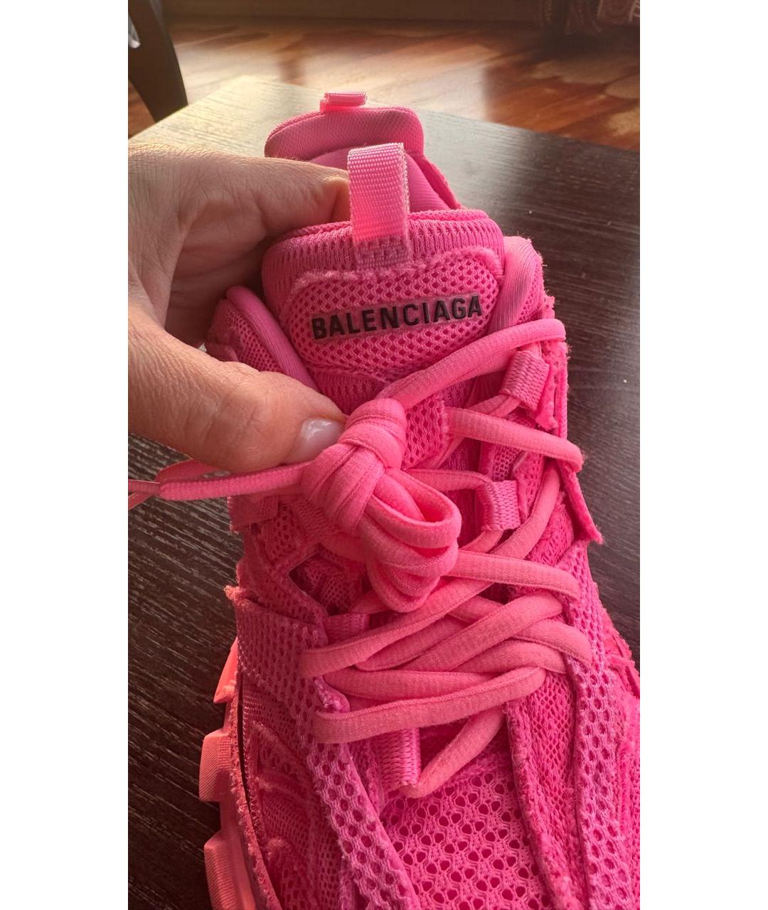 BALENCIAGA Розовые кожаные кроссовки, фото 7