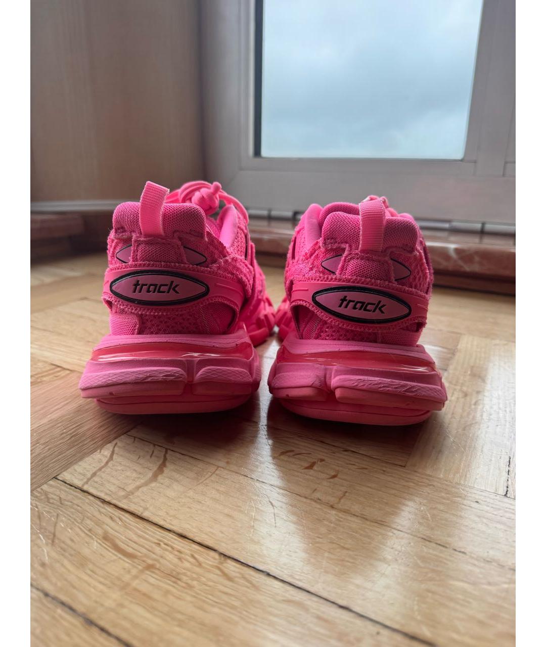 BALENCIAGA Розовые кожаные кроссовки, фото 4