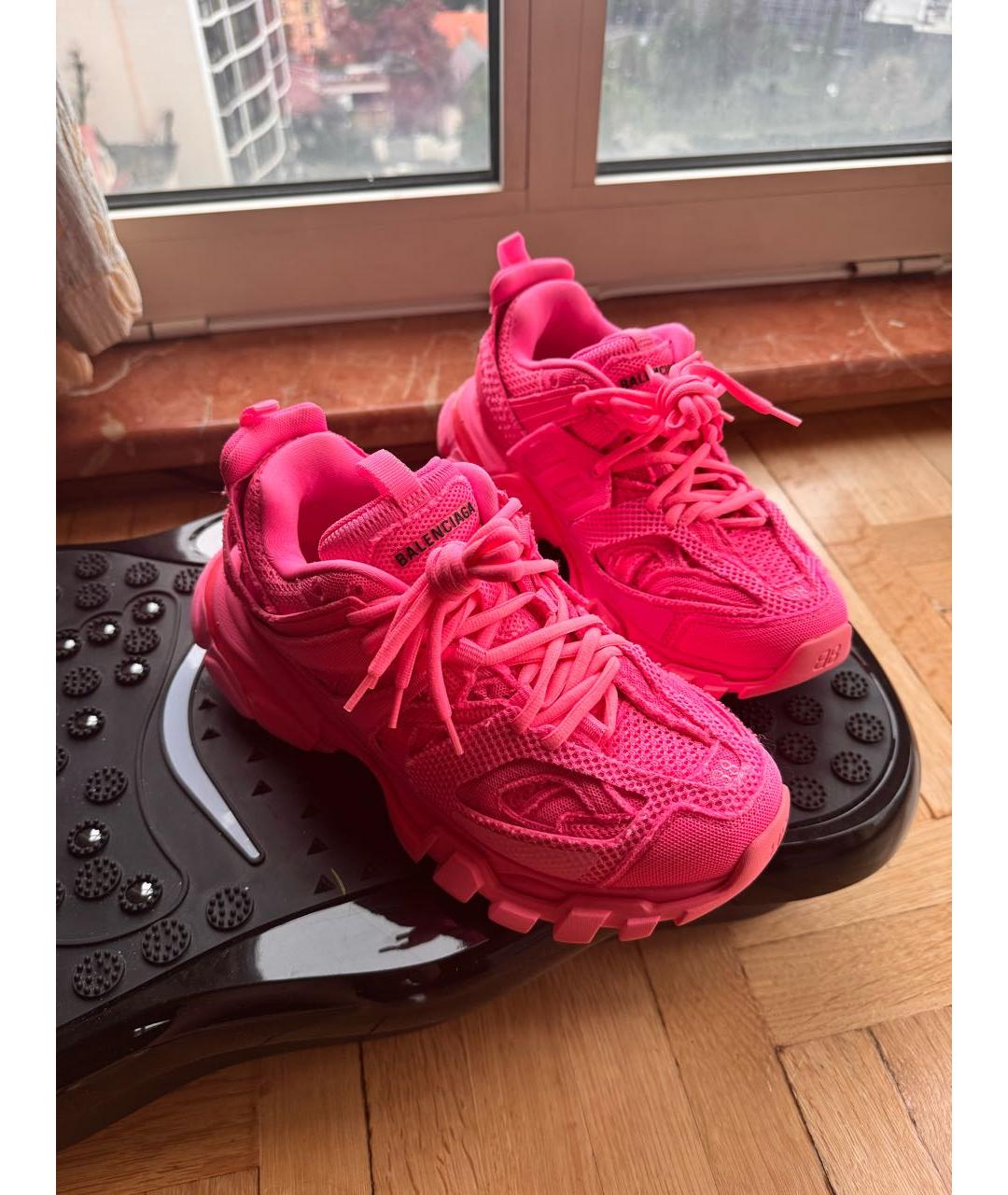 BALENCIAGA Розовые кожаные кроссовки, фото 5