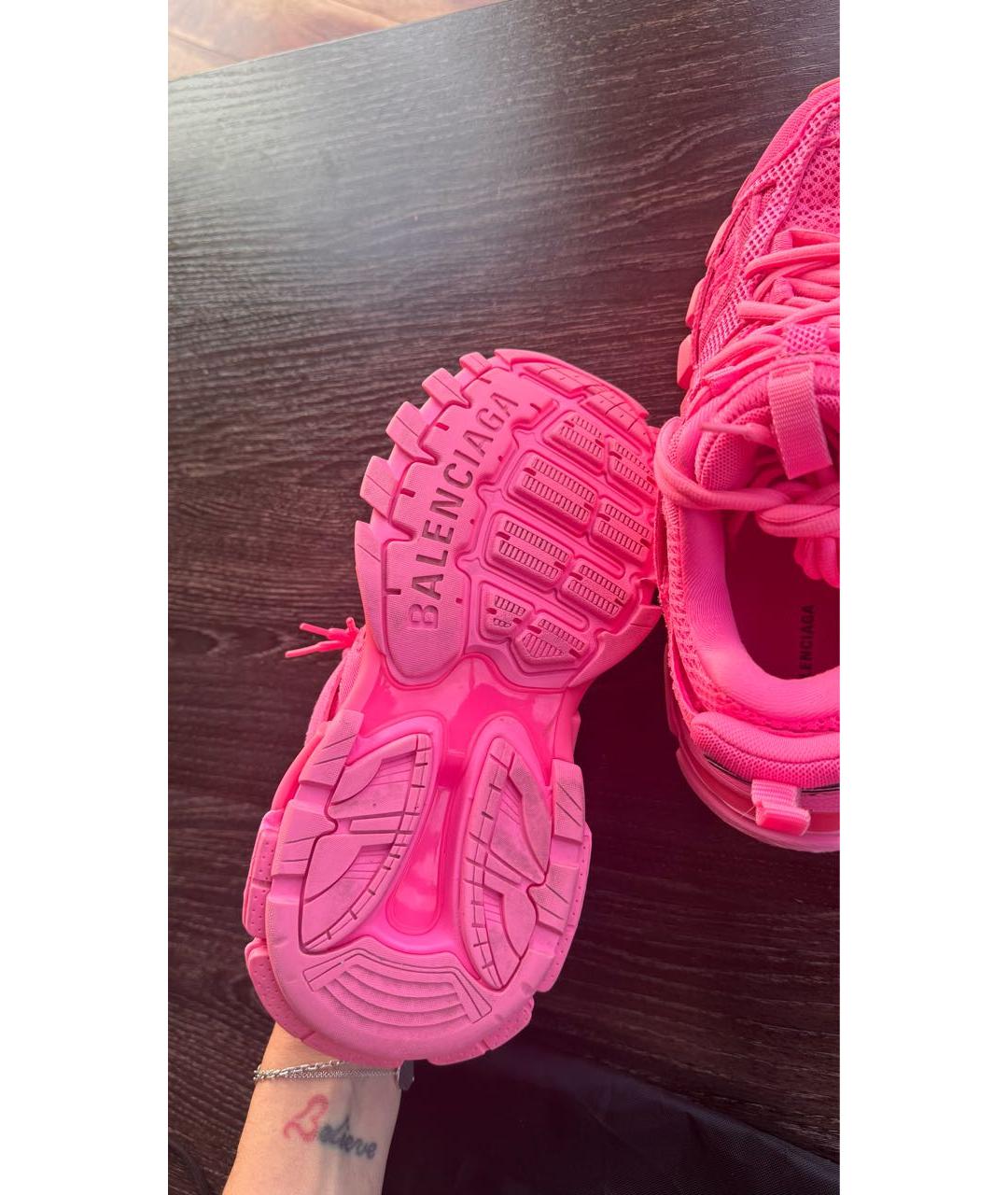 BALENCIAGA Розовые кожаные кроссовки, фото 8
