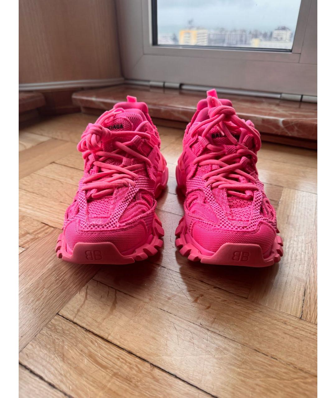 BALENCIAGA Розовые кожаные кроссовки, фото 2