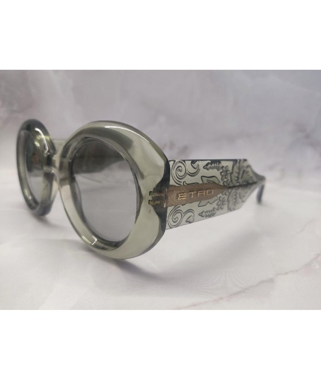 ETRO Зеленые пластиковые солнцезащитные очки, фото 3