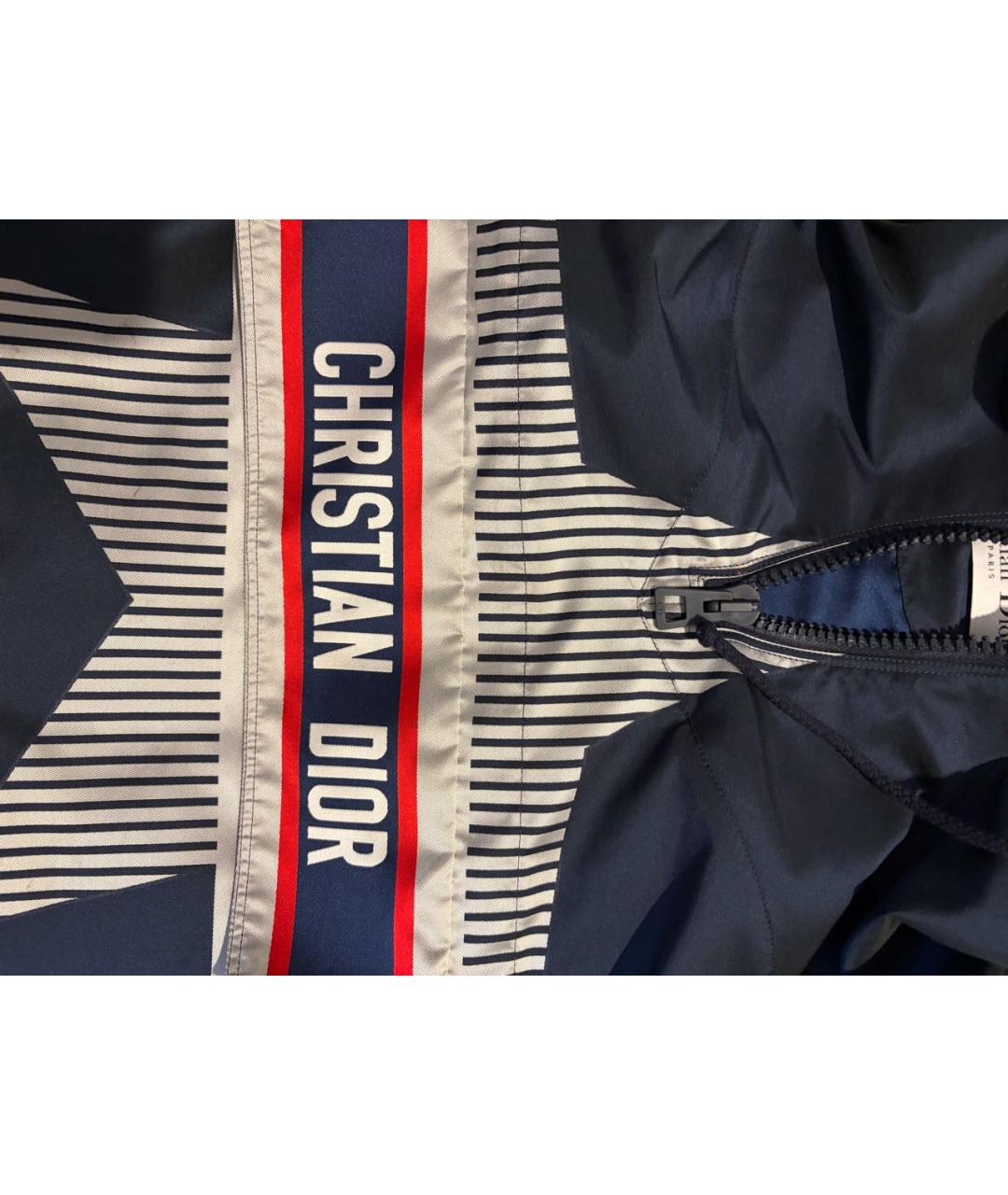 CHRISTIAN DIOR Темно-синяя полиэстеровая куртка, фото 4