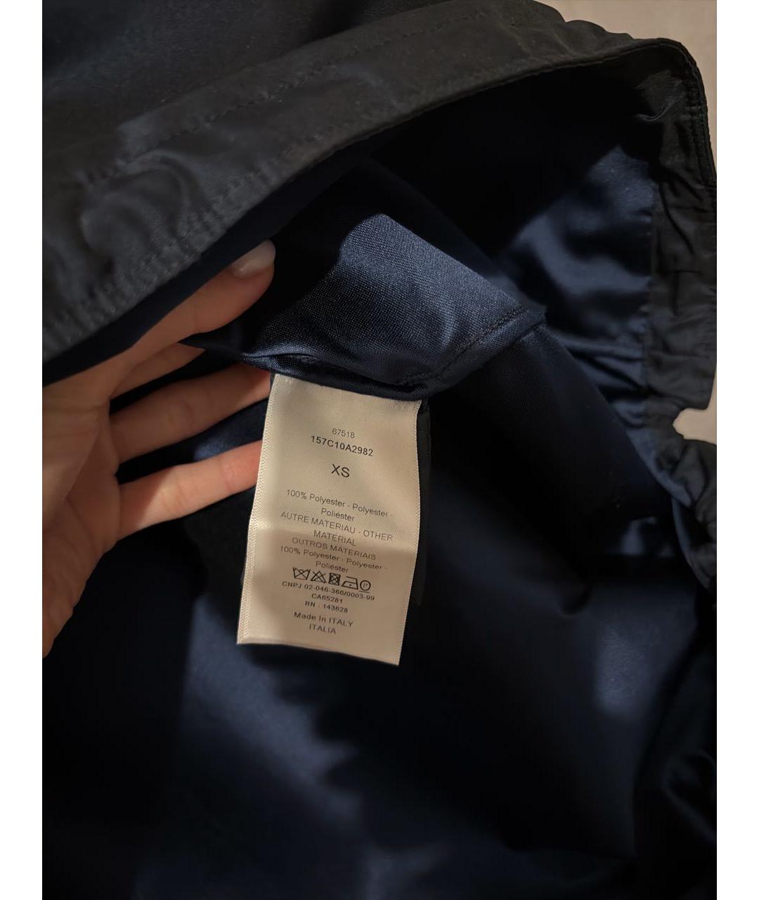 CHRISTIAN DIOR Темно-синяя полиэстеровая куртка, фото 3