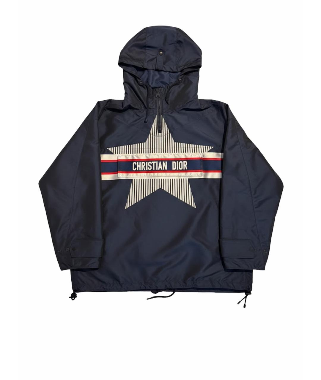 CHRISTIAN DIOR Темно-синяя полиэстеровая куртка, фото 1