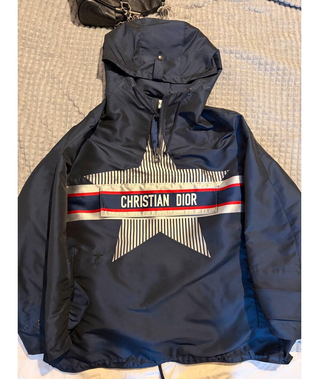 CHRISTIAN DIOR Темно-синяя полиэстеровая куртка, фото 6