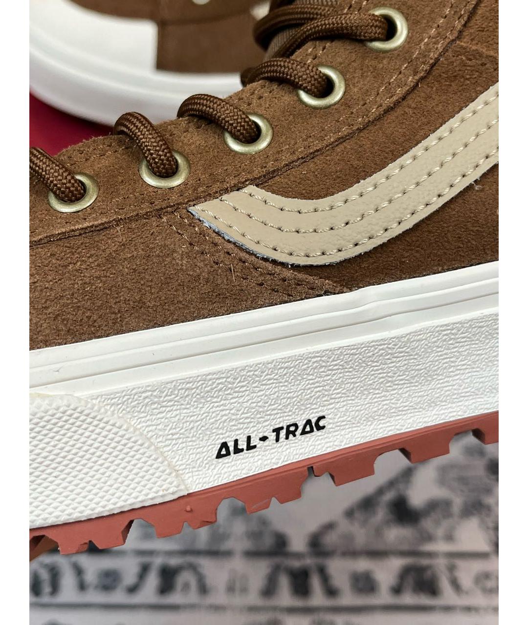VANS Коричневые замшевые высокие кроссовки / кеды, фото 4