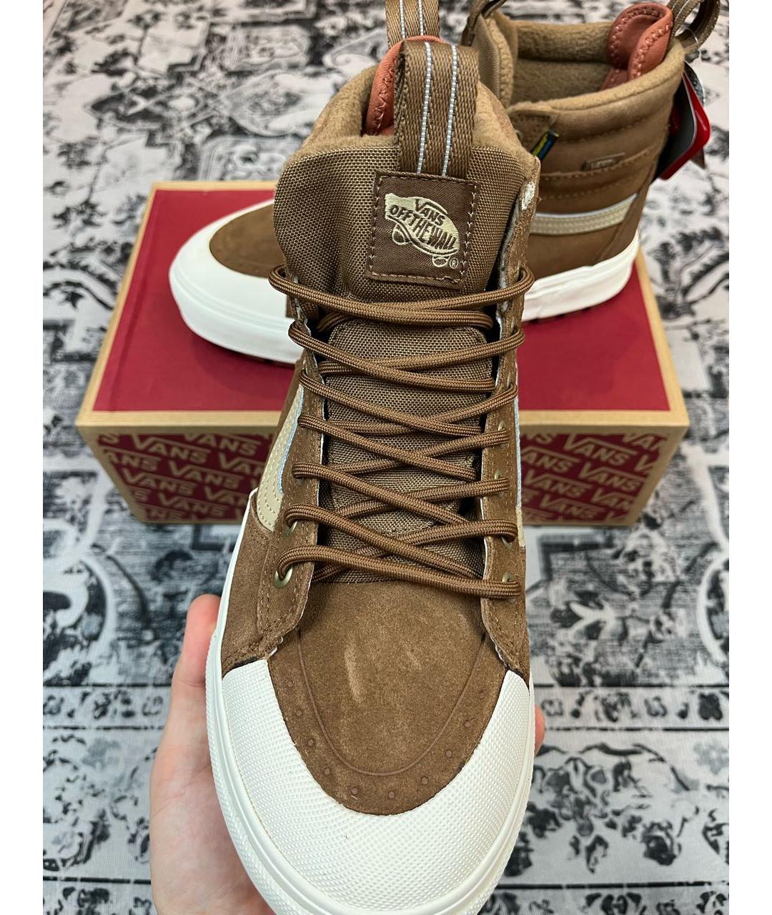 VANS Коричневые замшевые высокие кроссовки / кеды, фото 3