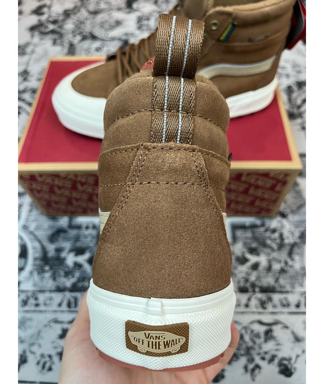 VANS Коричневые замшевые высокие кроссовки / кеды, фото 5