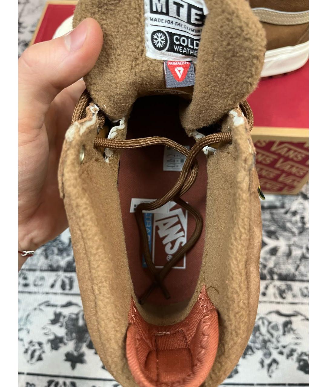 VANS Коричневые замшевые высокие кроссовки / кеды, фото 7