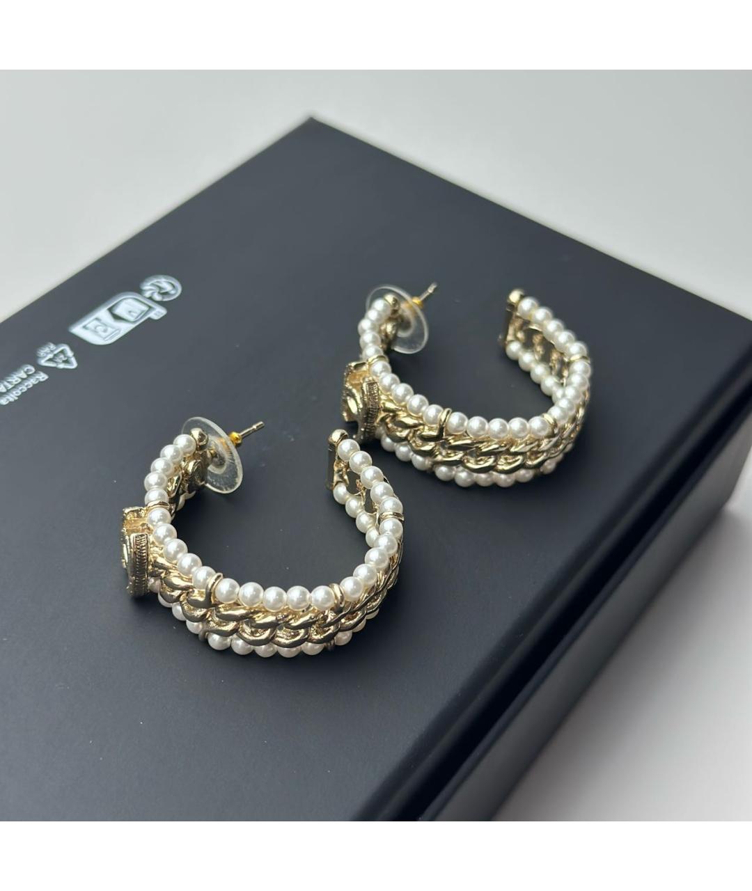 CHANEL Золотые серьги, фото 4