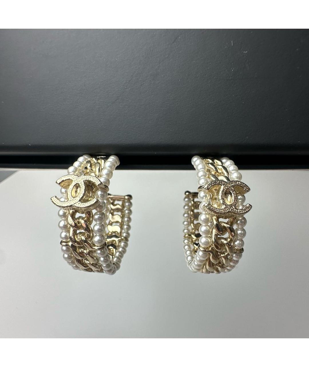 CHANEL Золотые серьги, фото 9