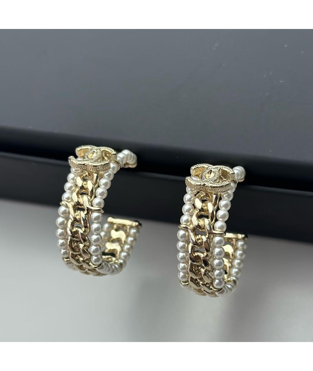 CHANEL Золотые серьги, фото 2