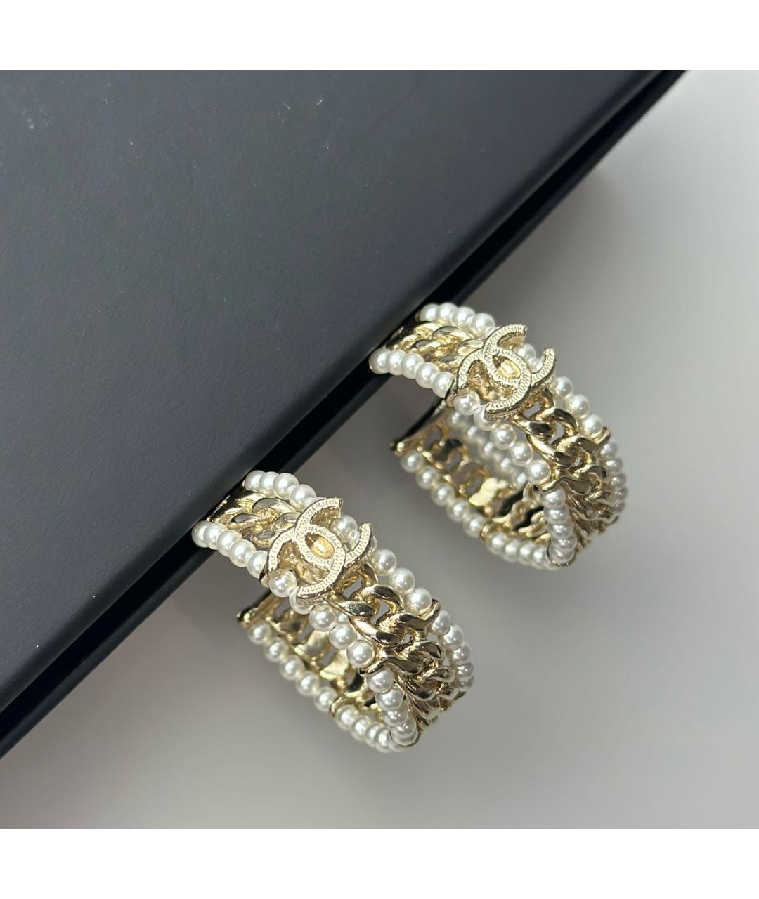 CHANEL Золотые серьги, фото 5