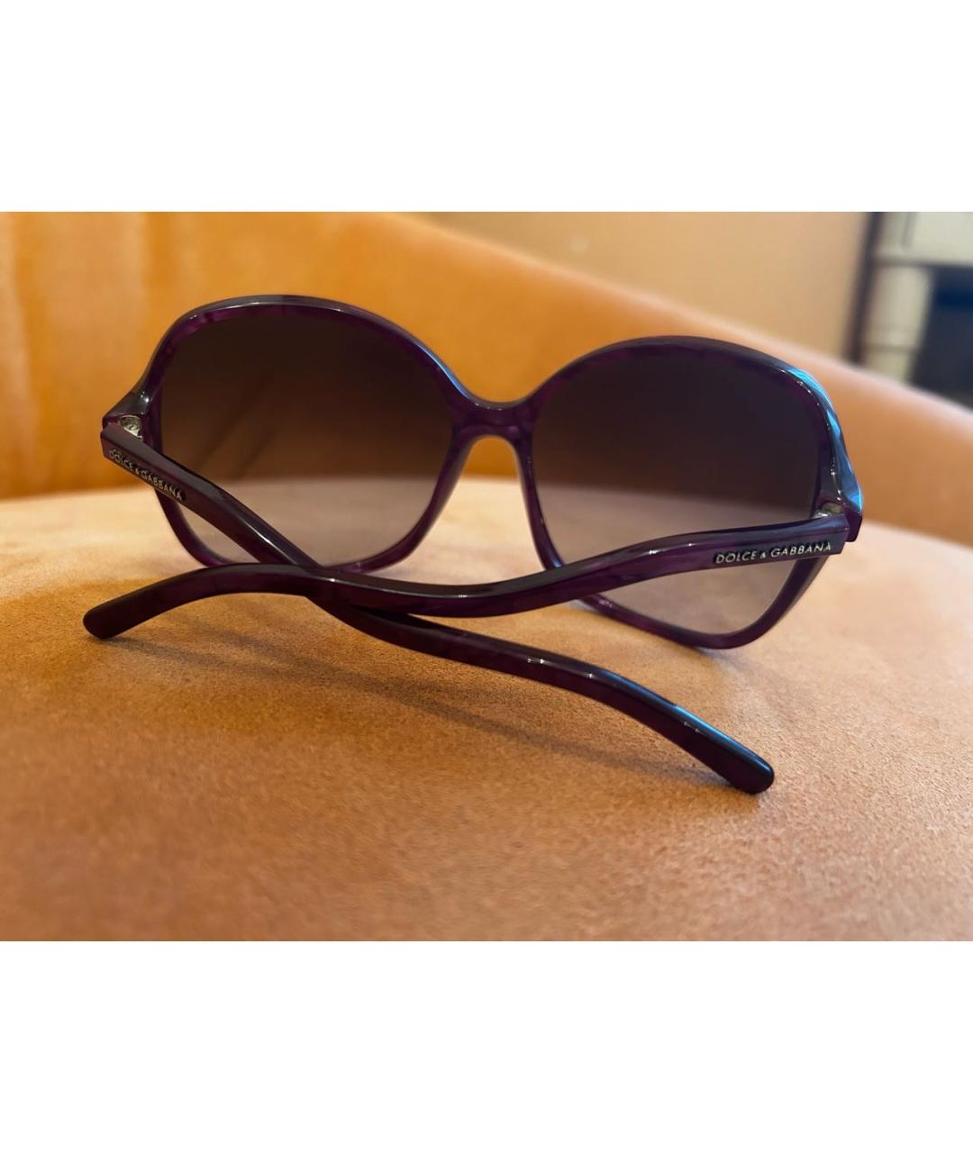 DOLCE&GABBANA Фиолетовые пластиковые солнцезащитные очки, фото 3