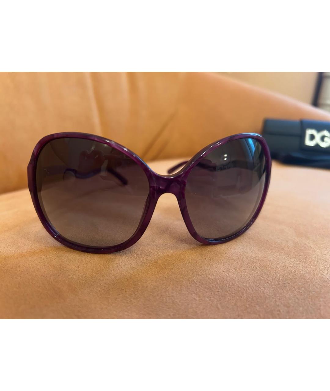 DOLCE&GABBANA Фиолетовые пластиковые солнцезащитные очки, фото 7