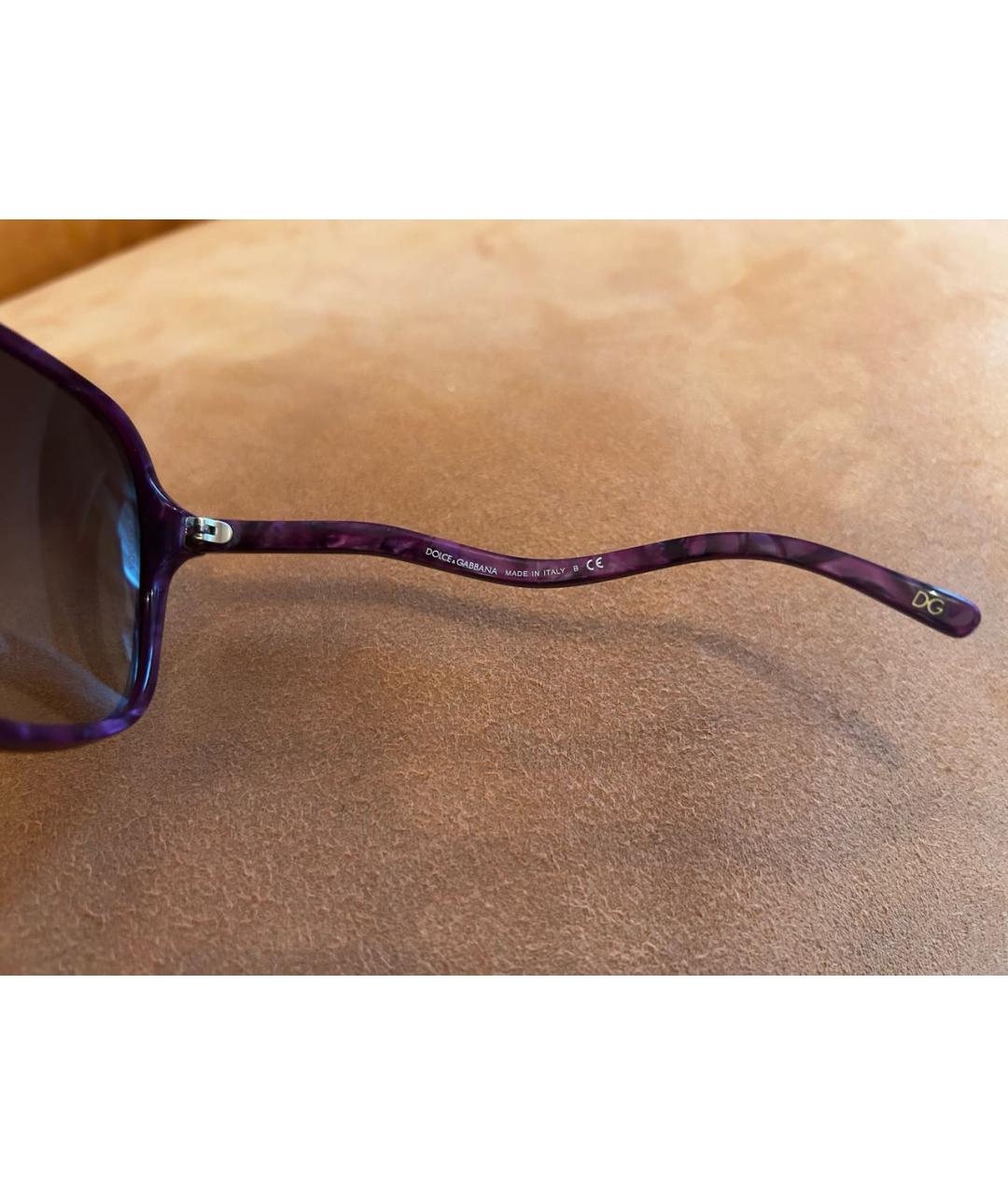 DOLCE&GABBANA Фиолетовые пластиковые солнцезащитные очки, фото 6