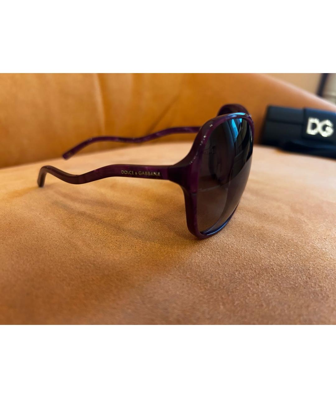 DOLCE&GABBANA Фиолетовые пластиковые солнцезащитные очки, фото 2