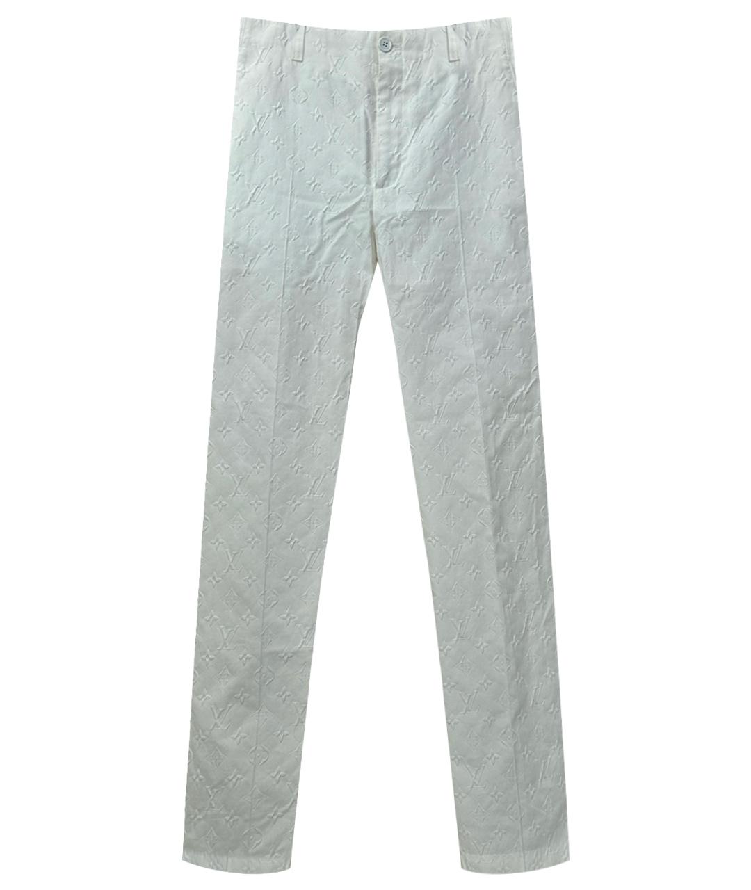 LOUIS VUITTON Белые хлопковые брюки чинос, фото 1