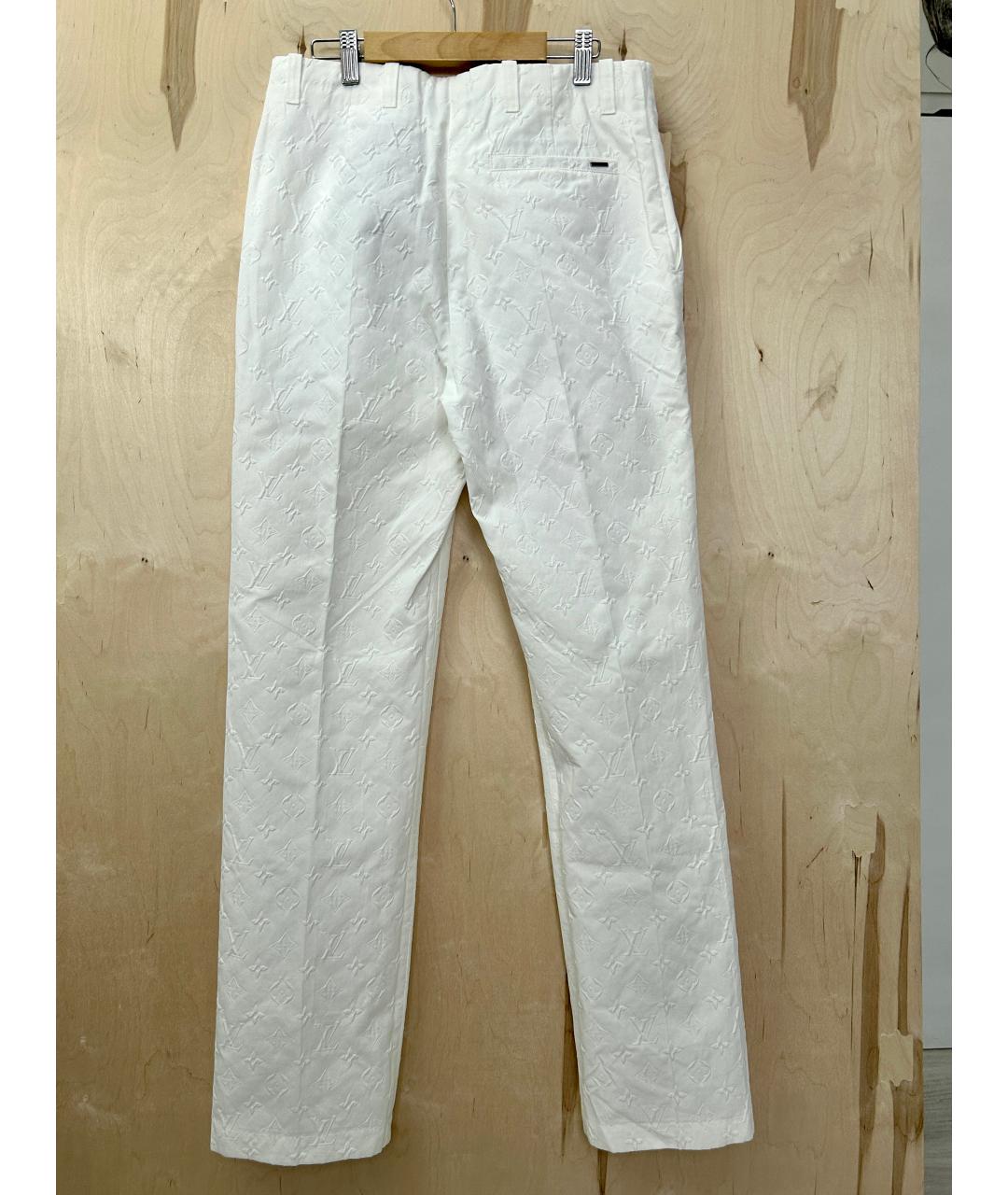 LOUIS VUITTON Белые хлопковые брюки чинос, фото 2