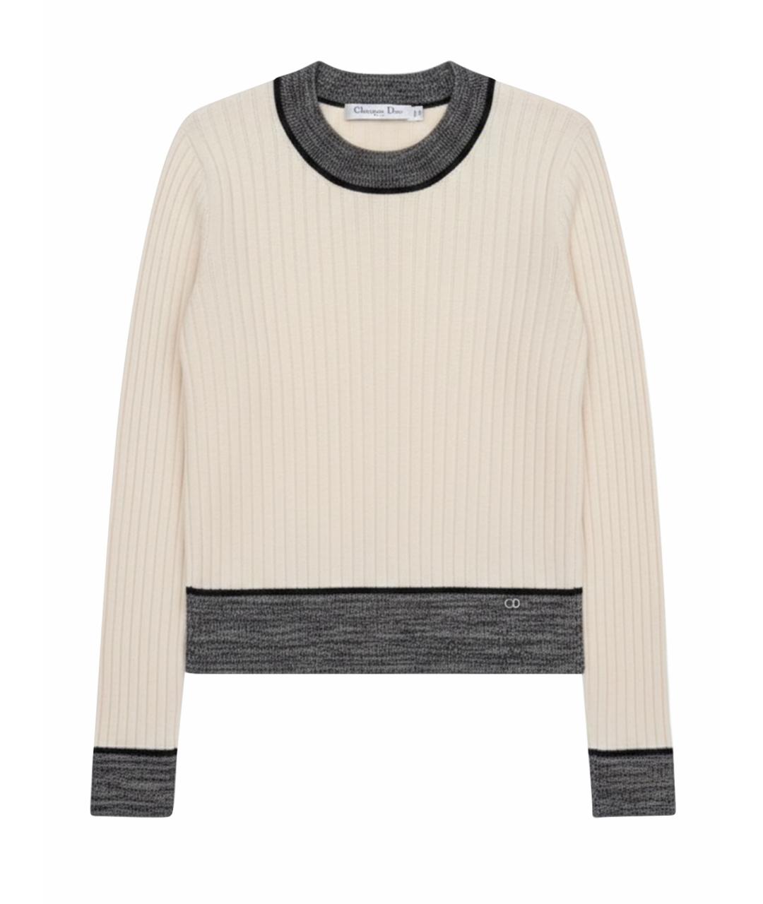 CHRISTIAN DIOR Белый кашемировый джемпер / свитер, фото 1