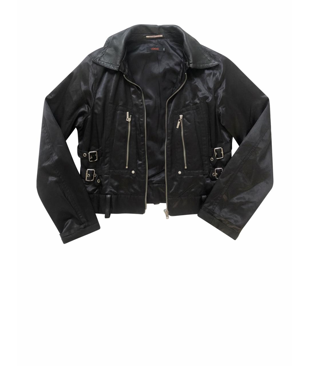 VERSACE Черная хлопковая куртка, фото 1