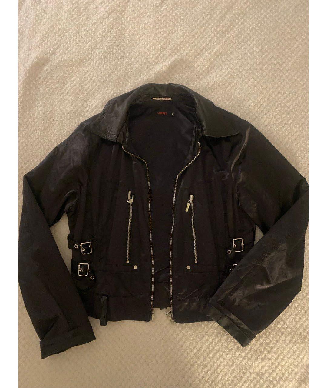VERSACE Черная хлопковая куртка, фото 5