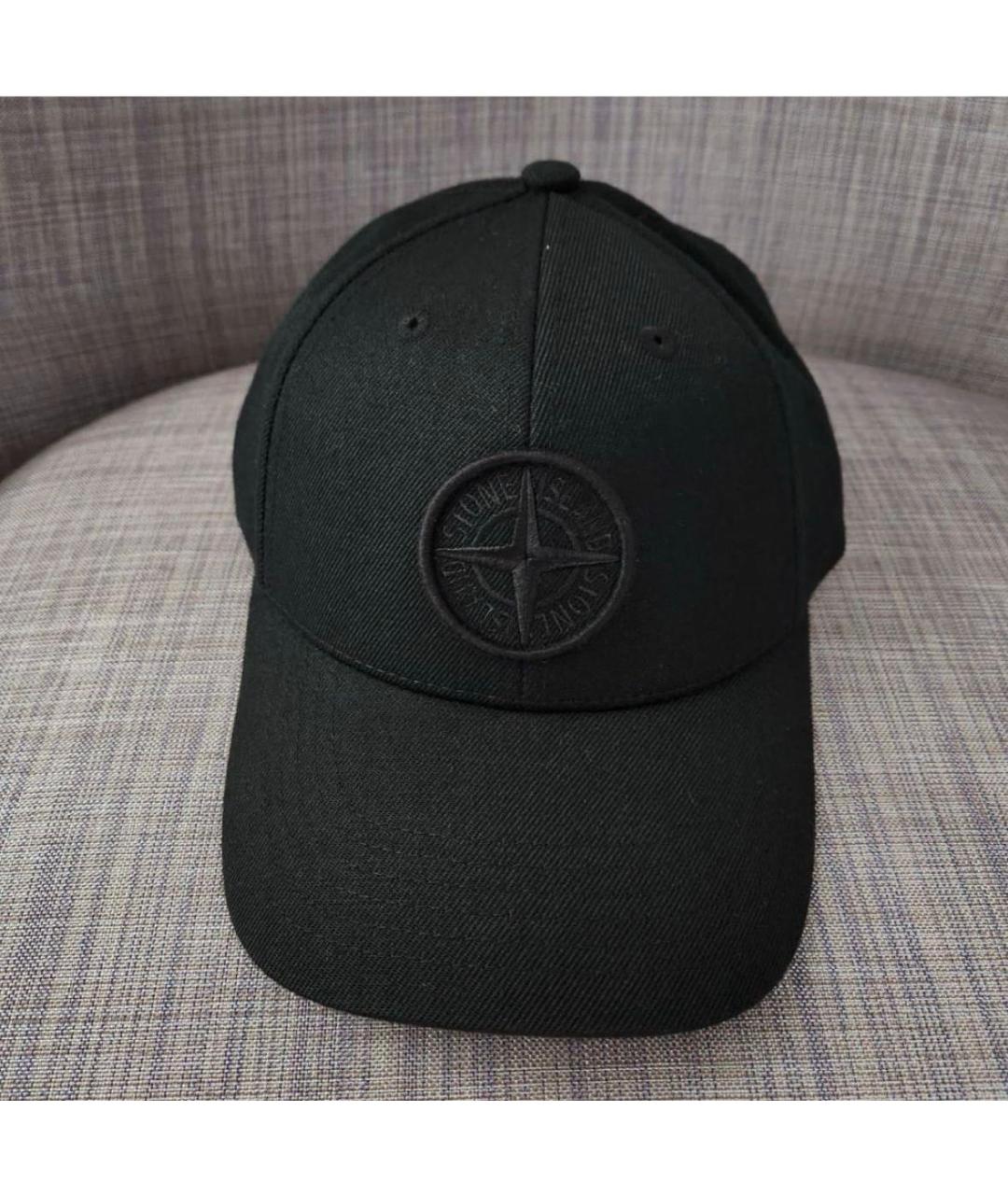 STONE ISLAND Черная хлопковая кепка/бейсболка, фото 3