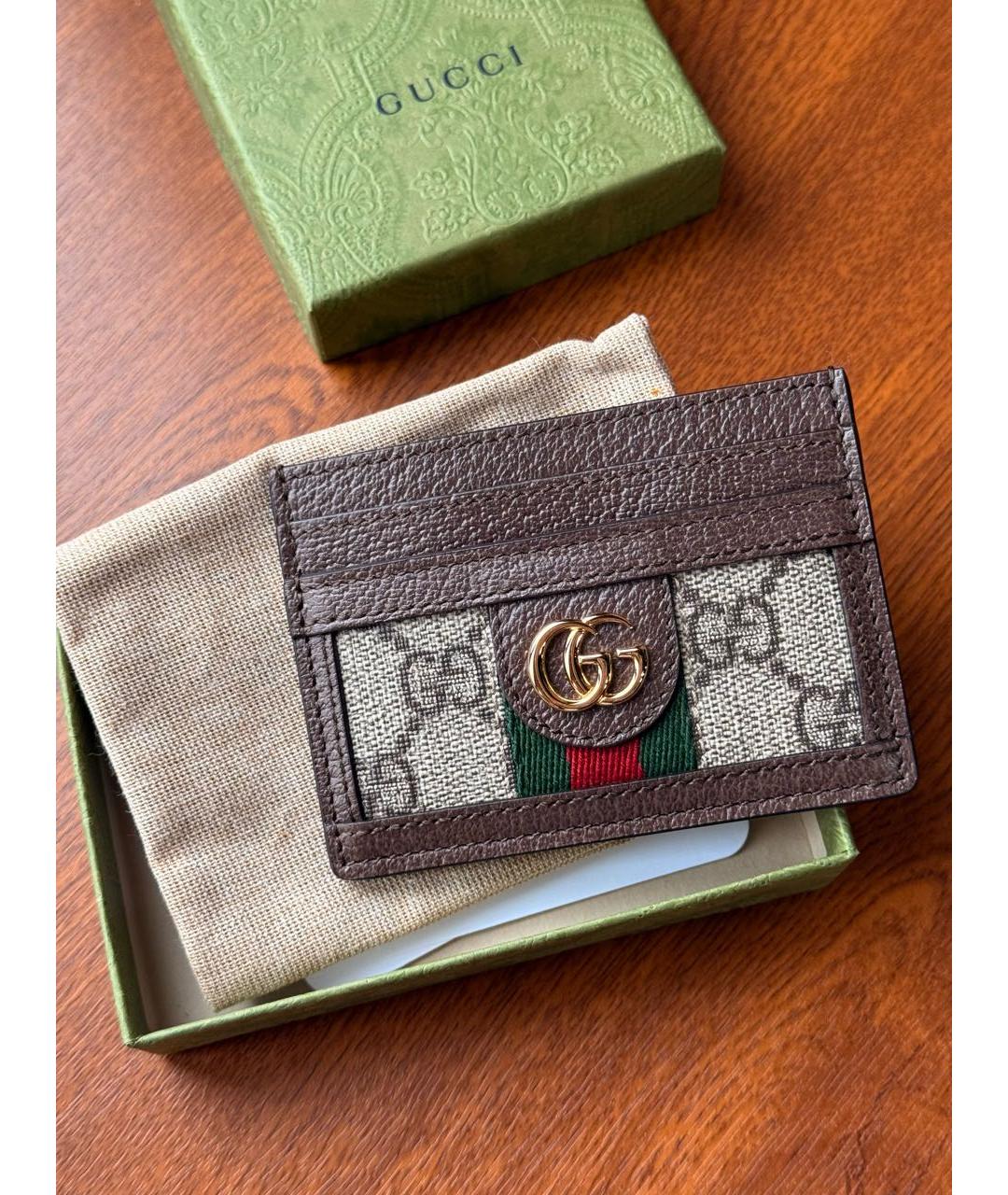 GUCCI Коричневый кардхолдер, фото 2