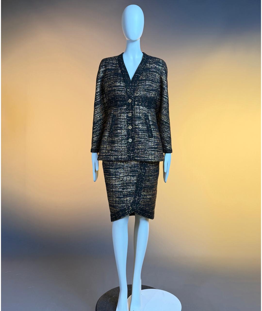 CHANEL Черный твидовый жакет/пиджак, фото 3