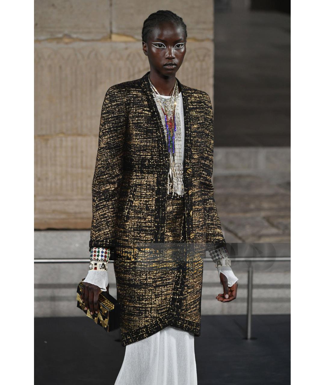 CHANEL Черный твидовый жакет/пиджак, фото 2