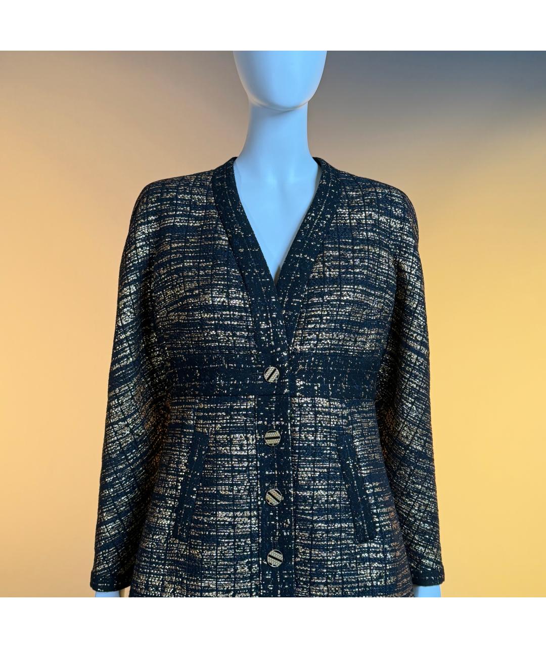 CHANEL Черный твидовый жакет/пиджак, фото 5