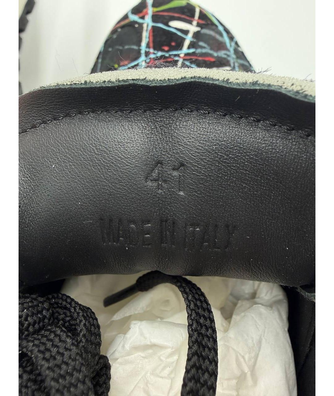 MAISON MARGIELA Черные низкие кроссовки / кеды, фото 8