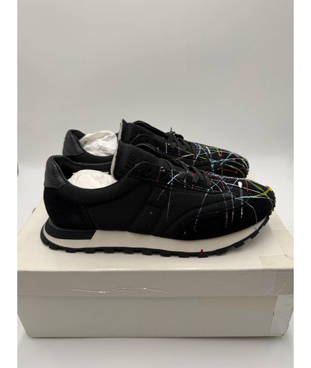 MAISON MARGIELA Черные низкие кроссовки / кеды, фото 9