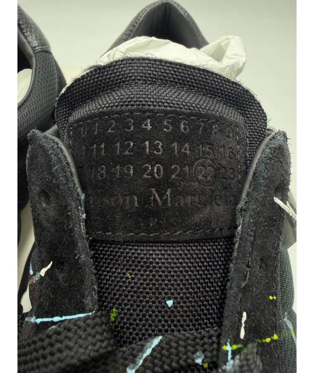 MAISON MARGIELA Черные низкие кроссовки / кеды, фото 5