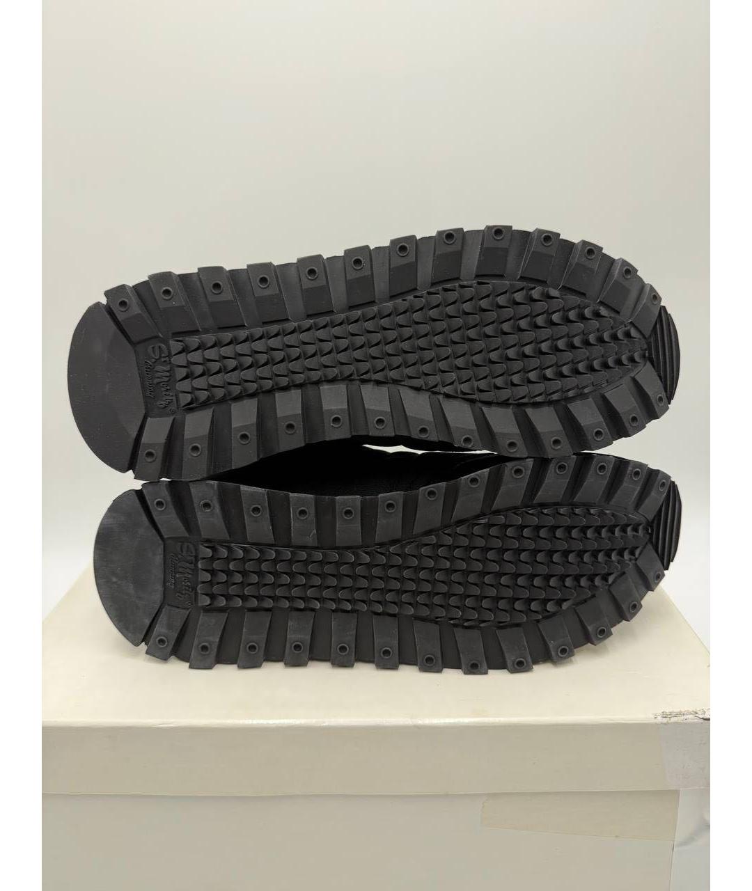 MAISON MARGIELA Черные низкие кроссовки / кеды, фото 4