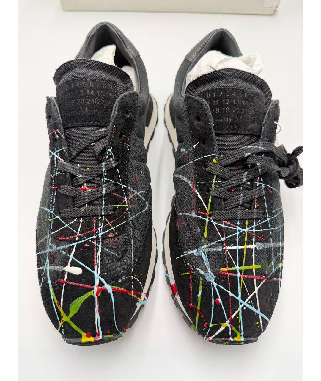 MAISON MARGIELA Черные низкие кроссовки / кеды, фото 3