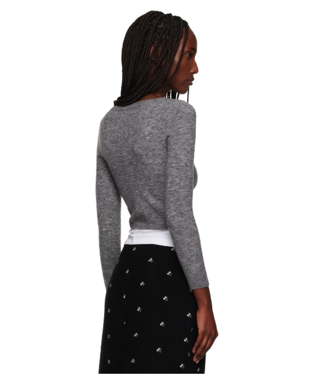 SHUSHU/TONG Серый шерстяной кардиган, фото 4